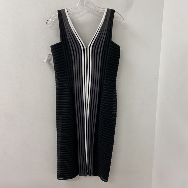 FRANK LYMAN WOMEN'S PARTY DRESS black grey white 8