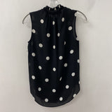 ANN TAYLOR WOMEN'S BLOUSE/SHIRT black white dots SP