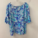 lilly pulitzer WOMEN'S TOP blue white XL