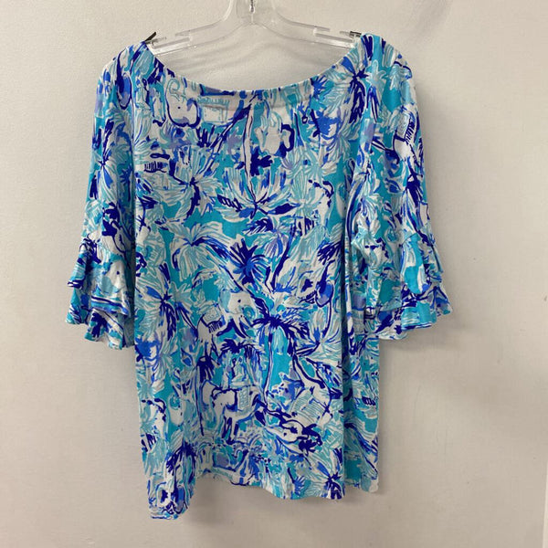 lilly pulitzer WOMEN'S TOP blue white XL