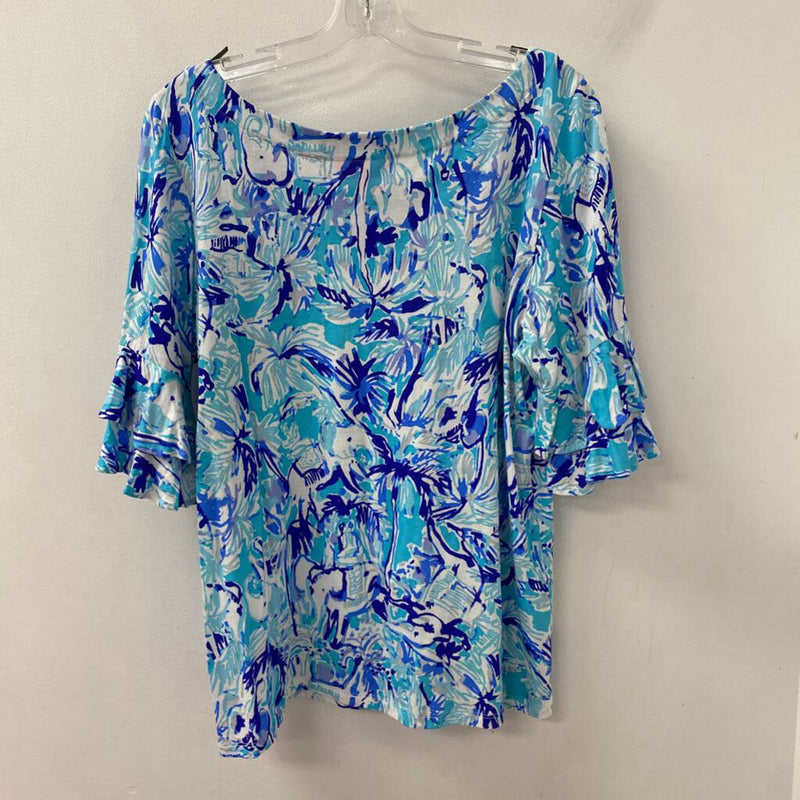 lilly pulitzer WOMEN'S TOP blue white XL