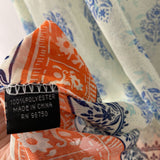 WOMEN'S PONCHO/CAPE blue orange cream O/S