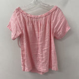 J CREW WOMEN'S BLOUSE/SHIRT pink white S