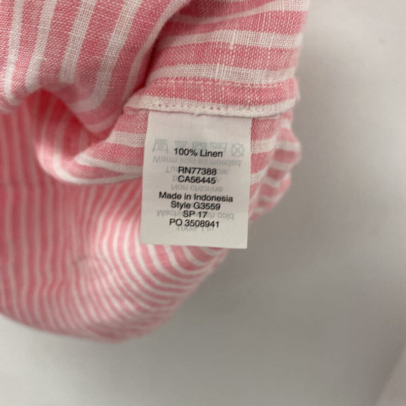 J CREW WOMEN'S BLOUSE/SHIRT pink white S