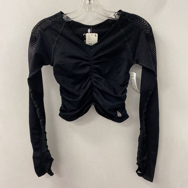 FREE PEOPLE WOMEN'S ACTIVE TOP black M/L
