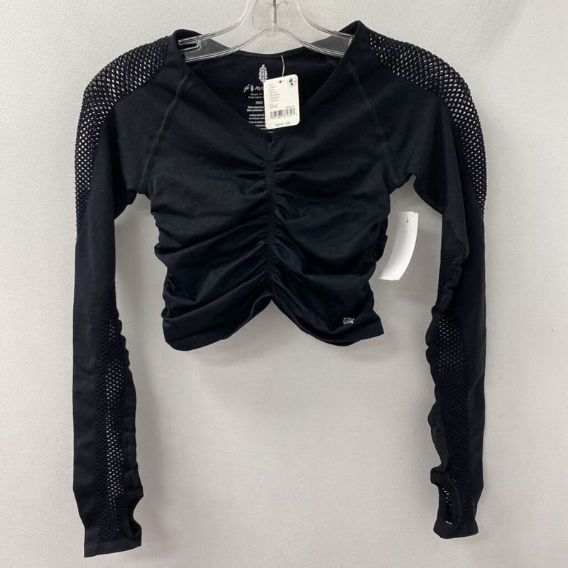 FREE PEOPLE WOMEN'S ACTIVE TOP black XS/S