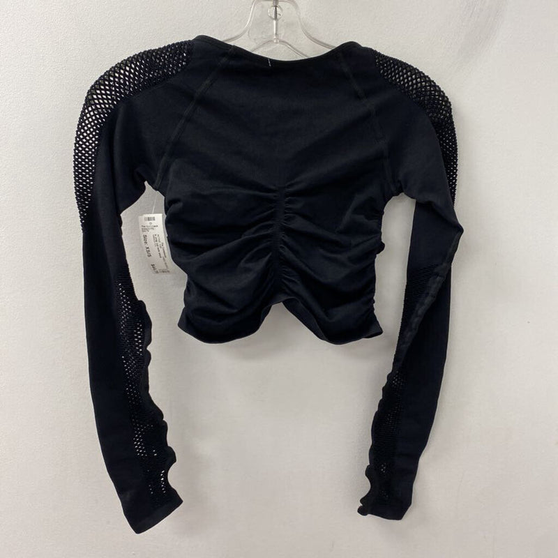 FREE PEOPLE WOMEN'S ACTIVE TOP black XS/S
