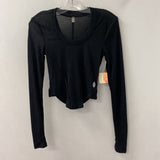 FREE PEOPLE WOMEN'S ACTIVE TOP black XS
