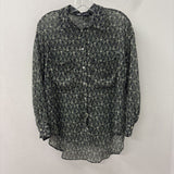 ZARA WOMEN'S BLOUSE/SHIRT black green S