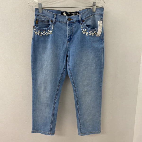 KARL LAGERFELD paris WOMEN'S CAPRIS blue 8