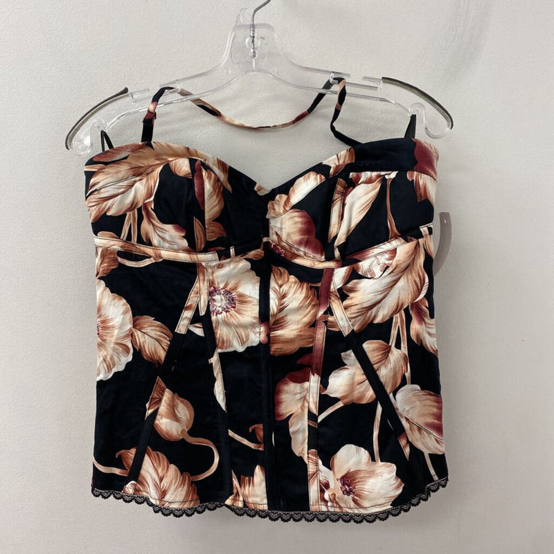 2b bebe WOMEN'S TOP black white pink L