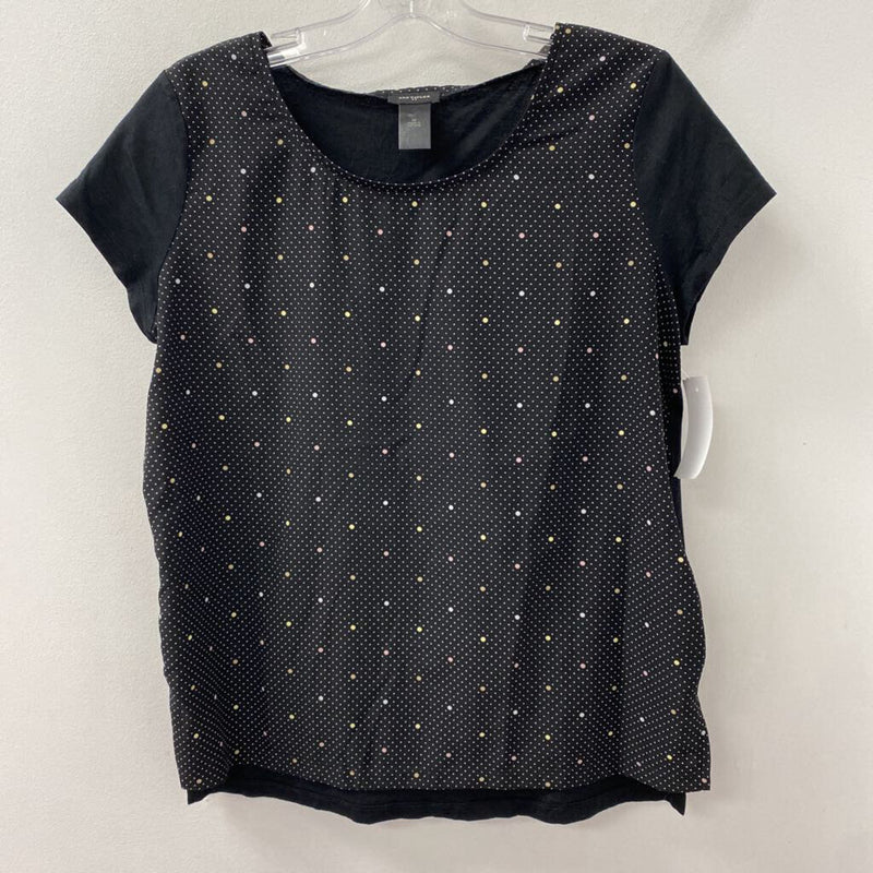ANN TAYLOR WOMEN'S TOP black beige M