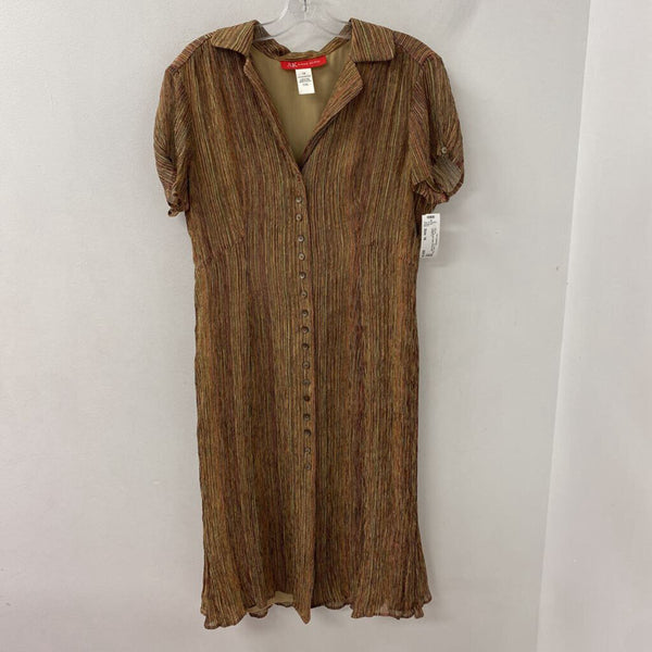 AK ANNE KLEIN WOMEN'S DRESS brown pinki 14