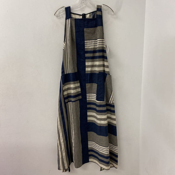 WOMEN'S DRESS beige navy S