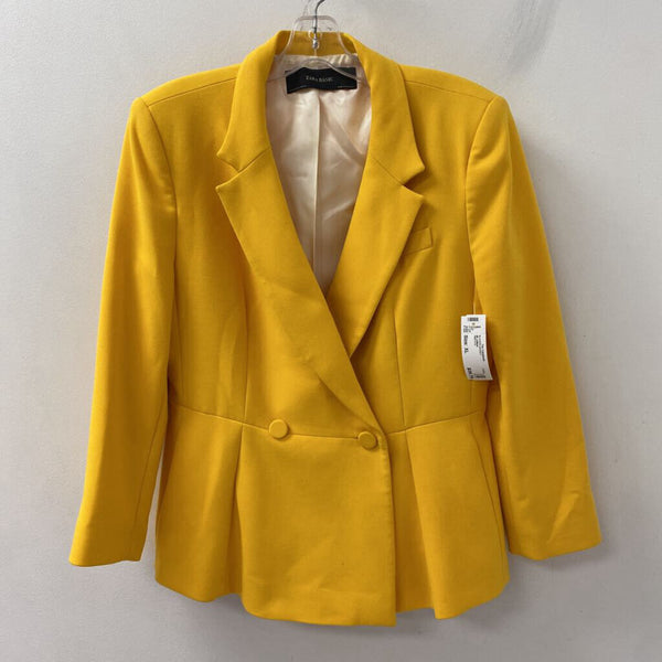 ZARA WOMEN'S BLAZER/JACKET yellow XL