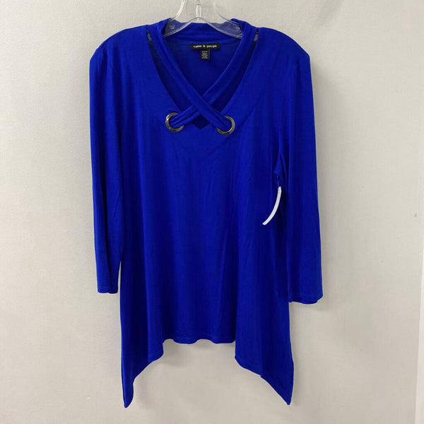 CABLE & GAUGE WOMEN'S TOP blue M
