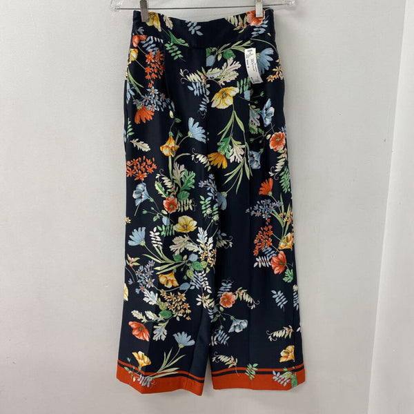 ZARA WOMEN'S PANTS navy multi S
