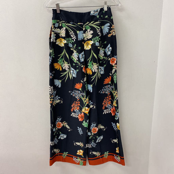 ZARA WOMEN'S PANTS navy multi S