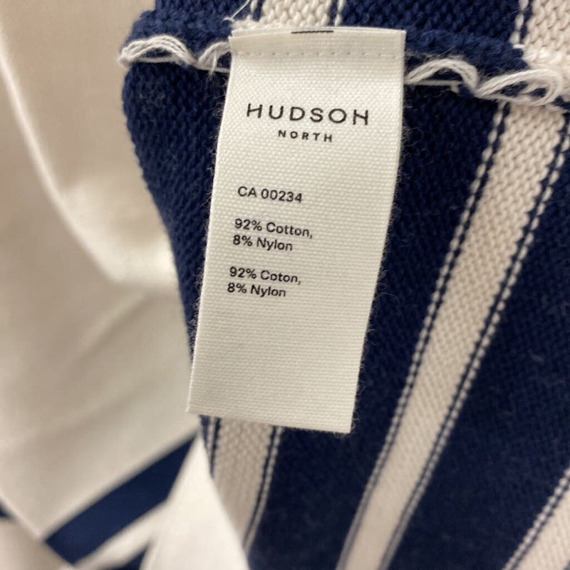 HUDSON NORTH WOMEN'S PLUS TOP off white navy stripe 3X