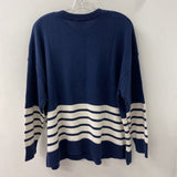 HUDSON NORTH WOMEN'S PLUS TOP navy white stripe 3X