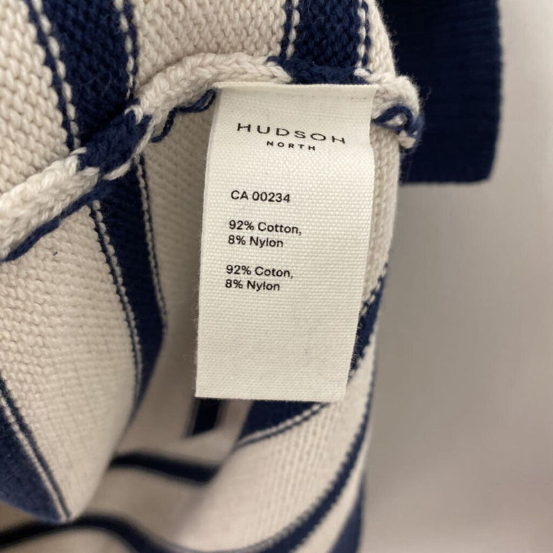 HUDSON NORTH WOMEN'S PLUS TOP navy white stripe 3X