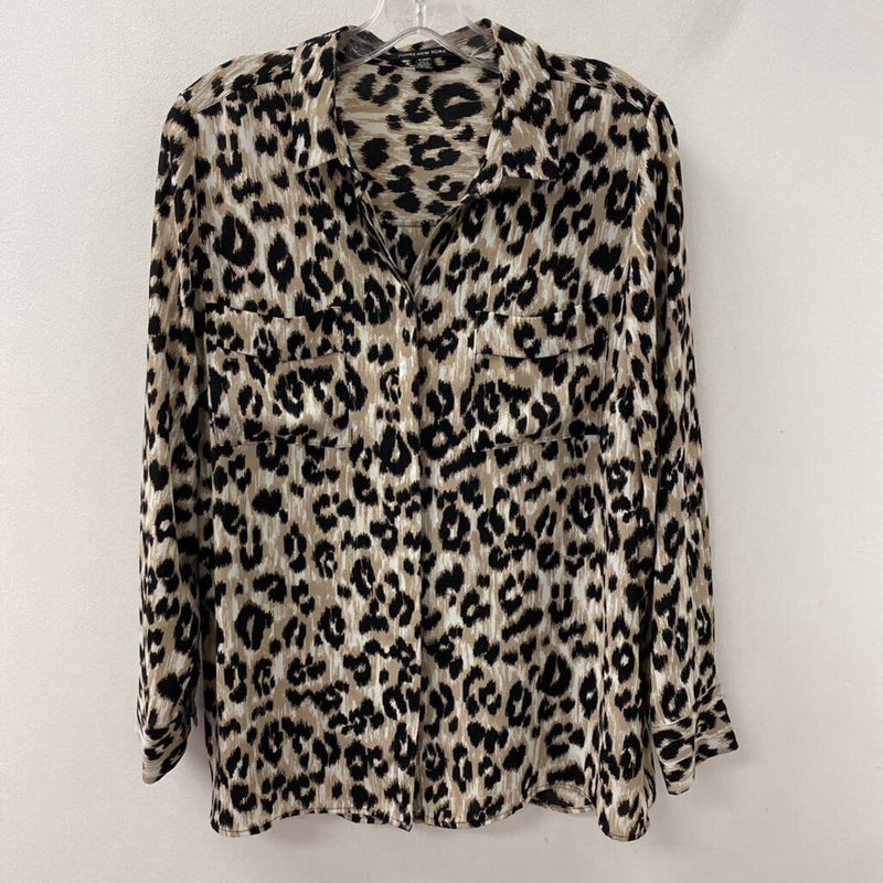 JNY jones new york WOMEN'S BLOUSE/SHIRT leopard print 12P