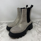 WOMEN'S BOOTS silver glitter 9
