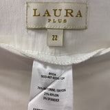 LAURA WOMEN'S PLUS BOTTOM white 22
