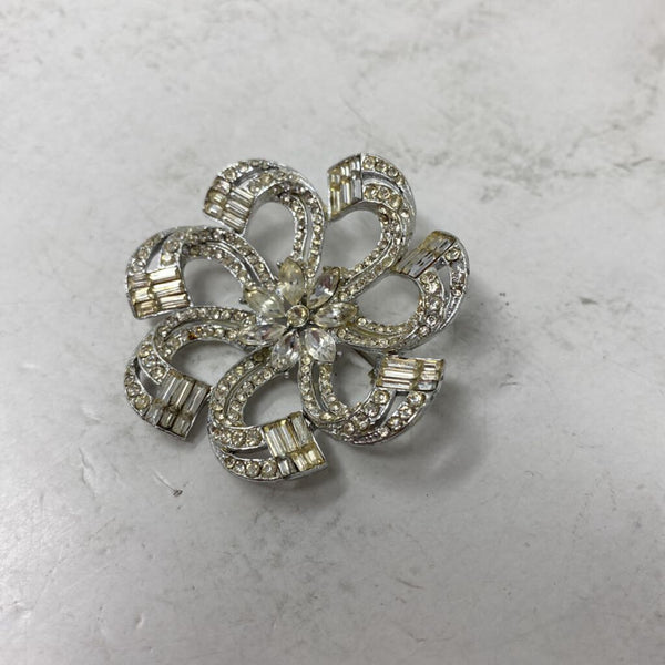 WOMEN'S BROOCH silver clear