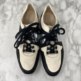 STUART WEITZMAN WOMEN'S SNEAKERS cream black silver 8.5