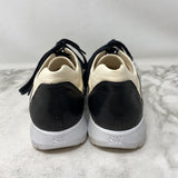 STUART WEITZMAN WOMEN'S SNEAKERS cream black silver 8.5