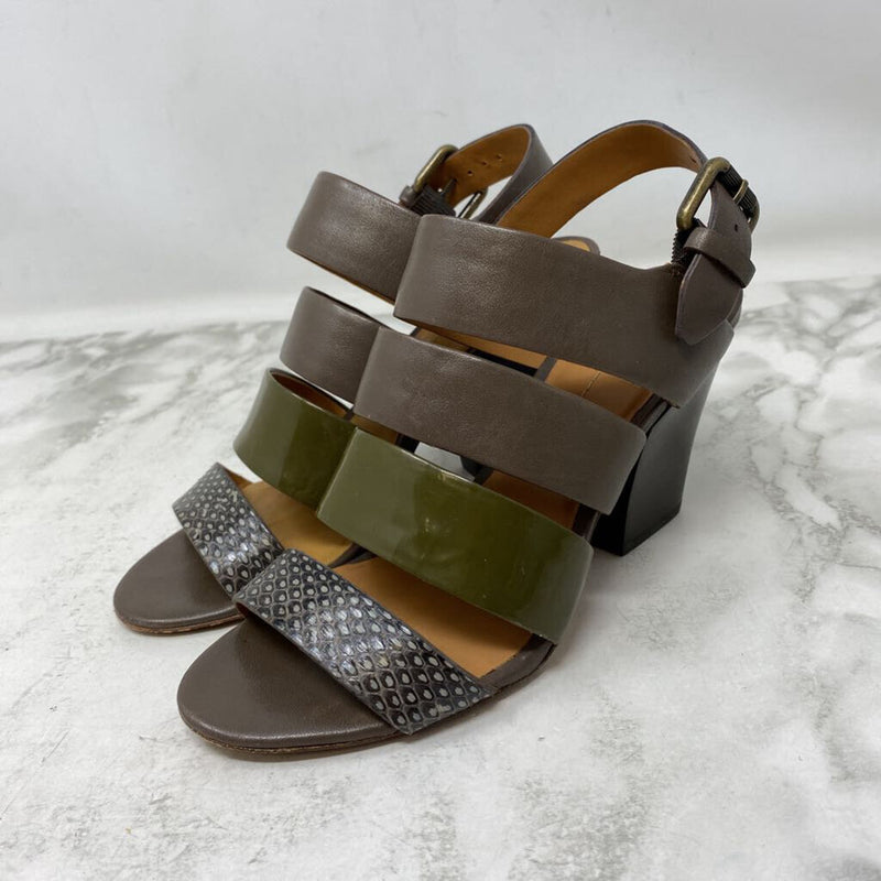 WOMEN'S HEELS taupe green 5
