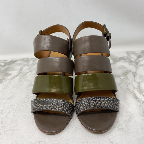 WOMEN'S HEELS taupe green 5