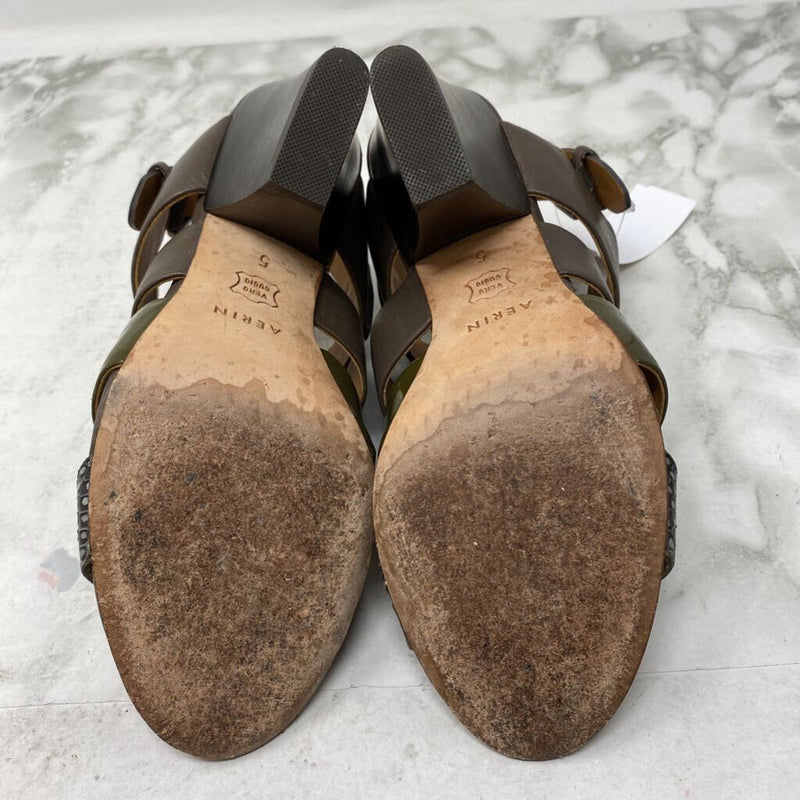 WOMEN'S HEELS taupe green 5