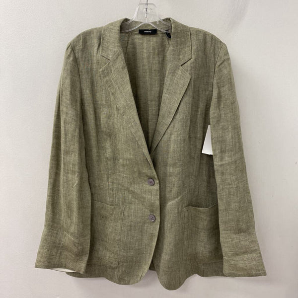 THEORY WOMEN'S BLAZER/JACKET greyish olive 12