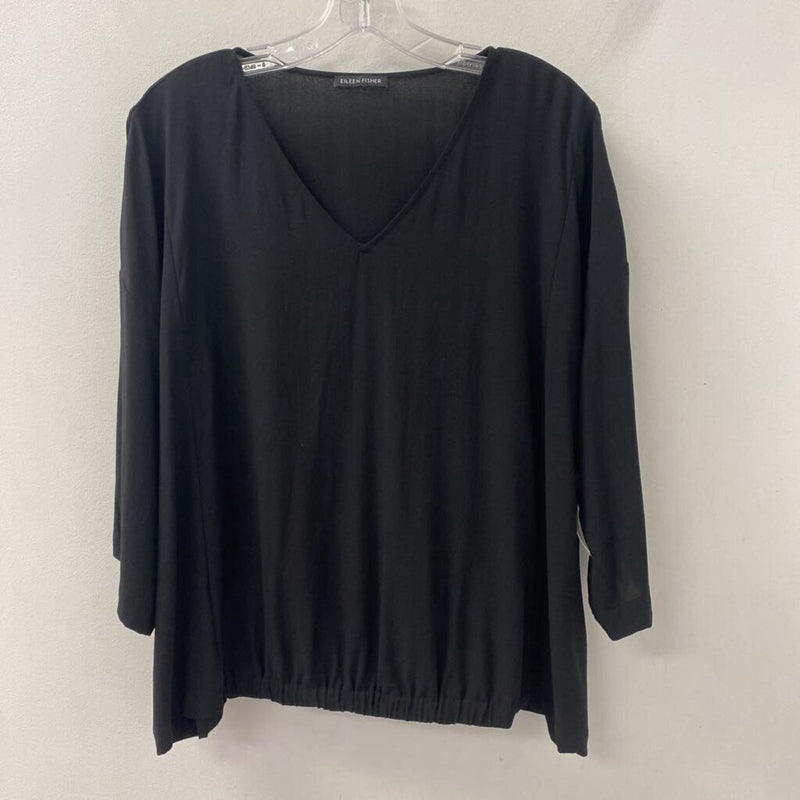 EILEEN FISHER WOMEN'S TOP black M/L