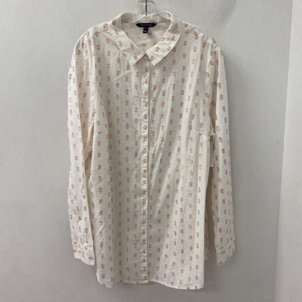 Long Tall Sally WOMEN'S PLUS TOP white pink 18