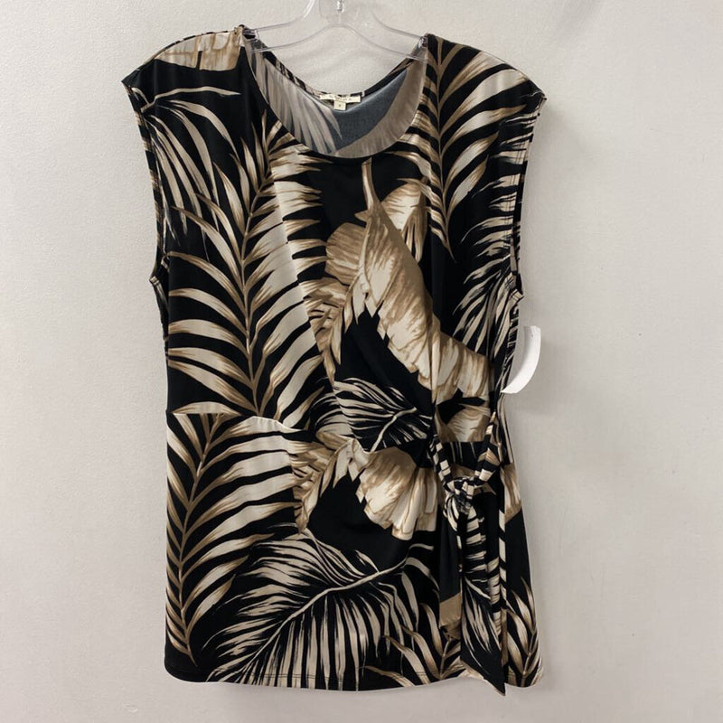 LAURA WOMEN'S PLUS TOP frond print X