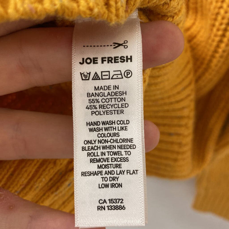 JOE FRESH WOMEN'S SWEATER orange w/blue flecks xs