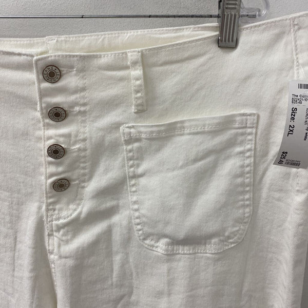 WOMEN'S PLUS BOTTOM white 2XL