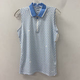 PUMA WOMEN'S ACTIVE TOP white blue bird print XS