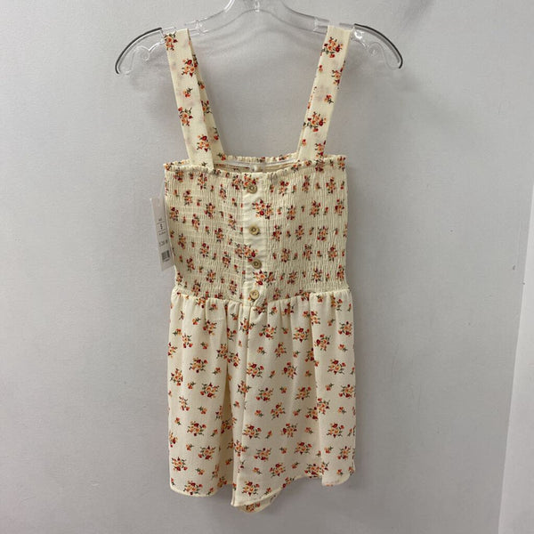 NEW MODE WOMEN'S ROMPER cream red floral S