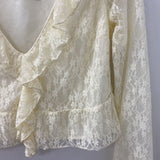 AMERICAN EAGLE WOMEN'S BLOUSE/SHIRT cream XXS