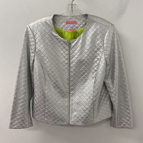 isaac mizrahi WOMEN'S BLAZER/JACKET silver 14