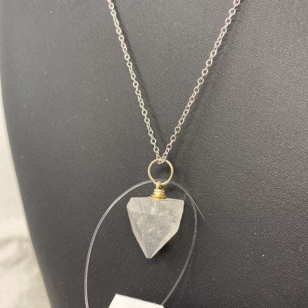 WOMEN'S NECKLACE silver white mix