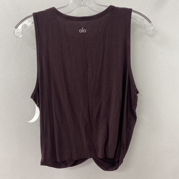 ALO WOMEN'S ACTIVE TOP plum brown L?