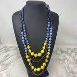 WOMEN'S NECKLACE blue yellow mix