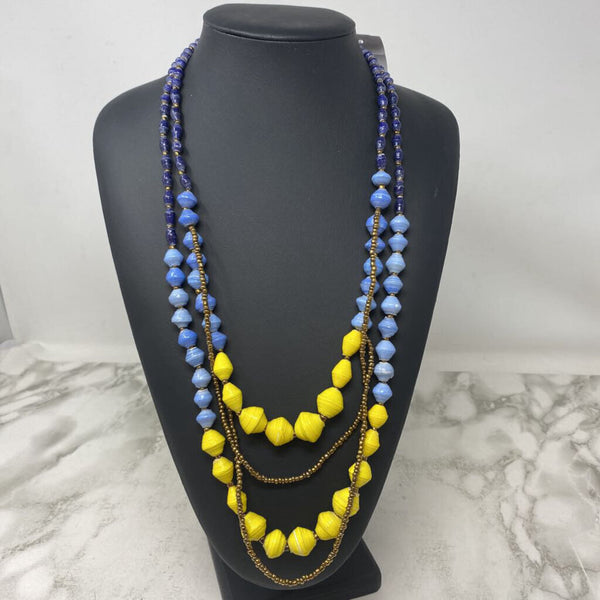 WOMEN'S NECKLACE blue yellow mix