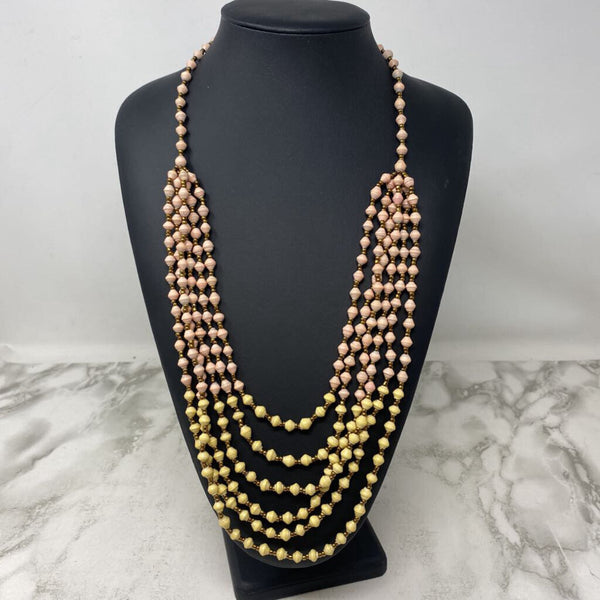 WOMEN'S NECKLACE pink yellow mix