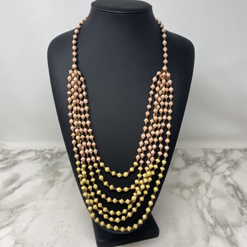 WOMEN'S NECKLACE pink yellow mix